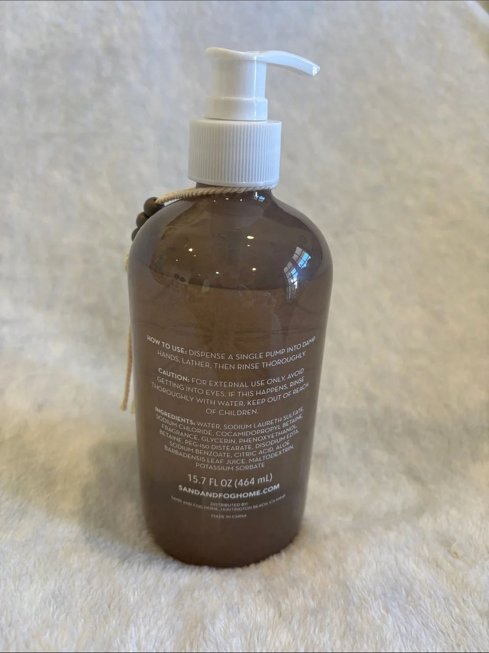 Sand + Fog Scented Vanilla Sands Hand Wash NWT 15.7oz Glass Pump